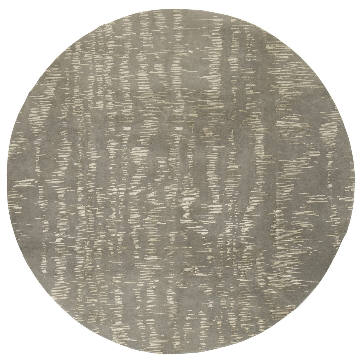 MOIRE NICKEL ROUND RUG