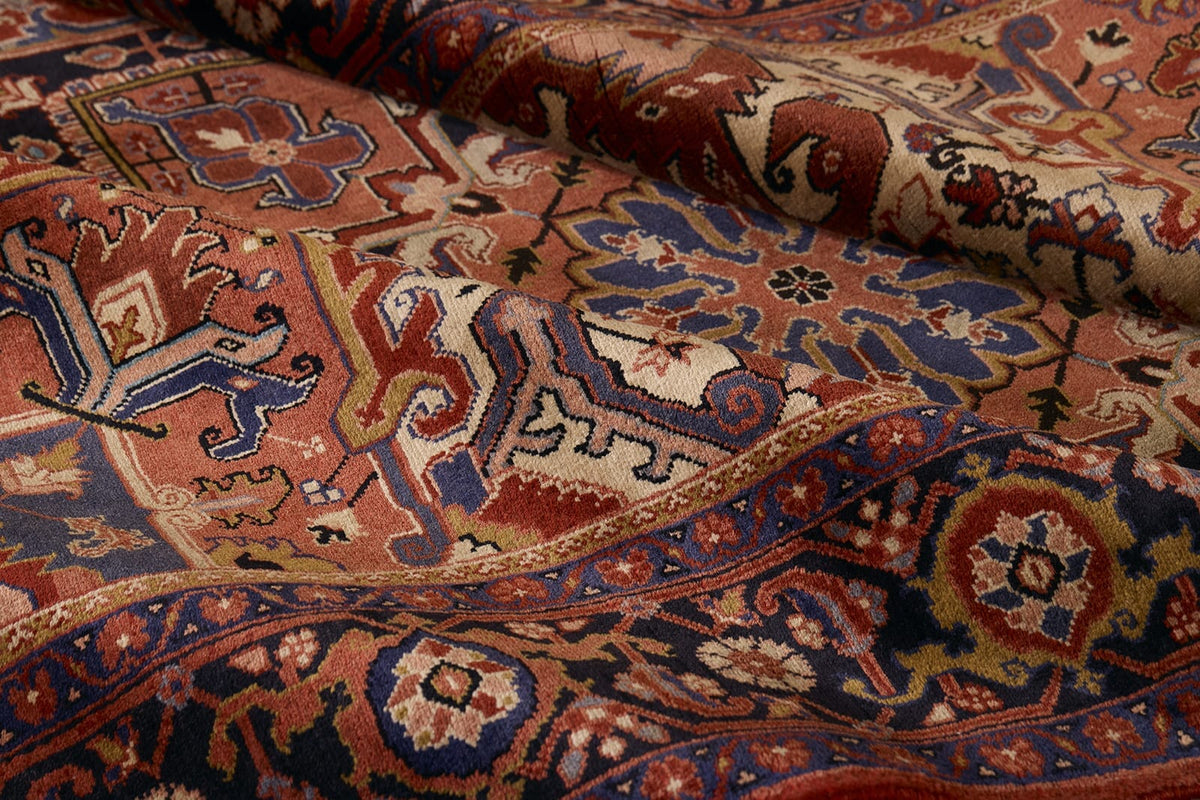 SEMI-ANTIQUE PERSIAN HERIZ 7' 5" X 11' 0"