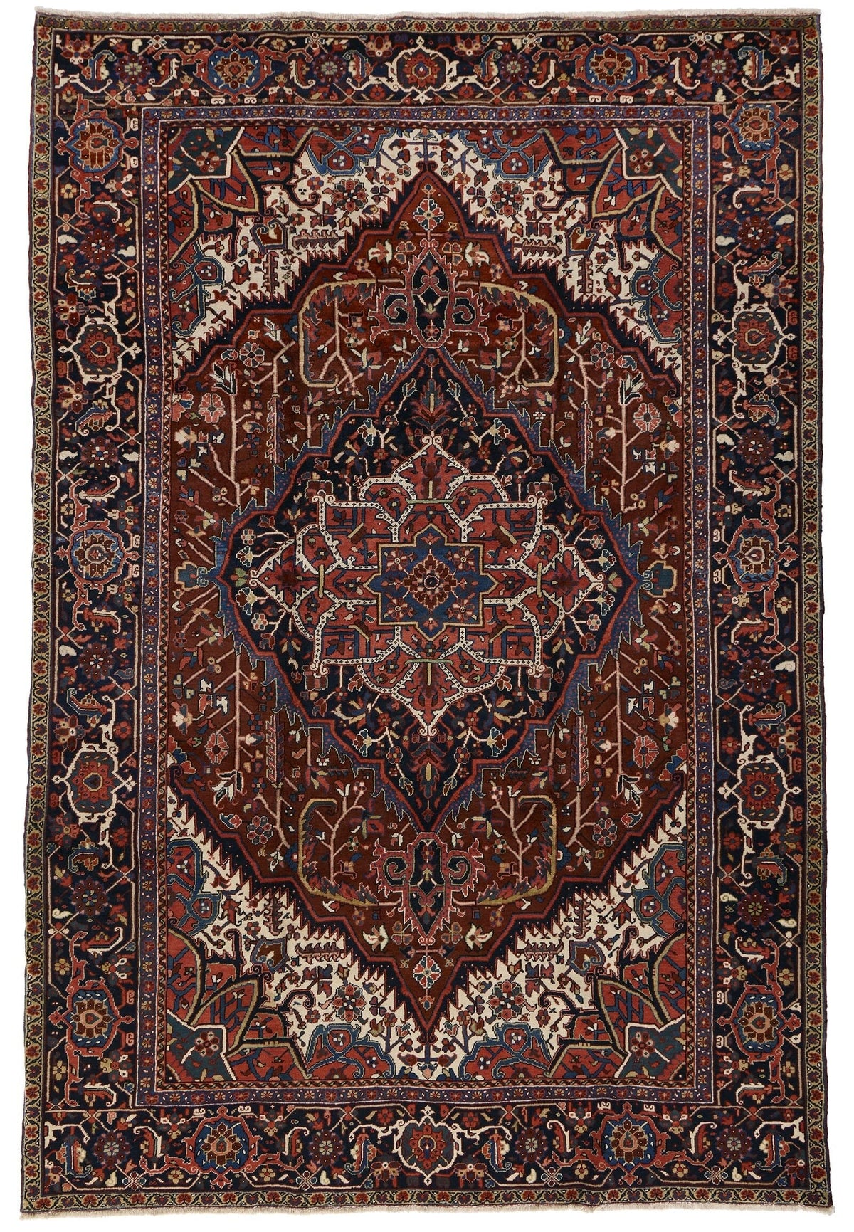 ANTIQUE PERSIAN HERIZ 7' 11" X 11' 11"