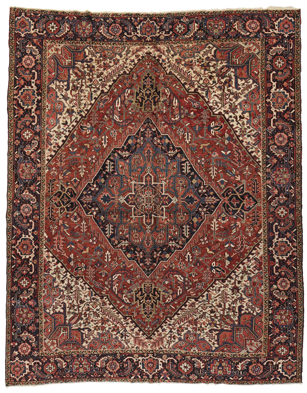 ANTIQUE PERSIAN HERIZ 9' 11 X 13' 7"