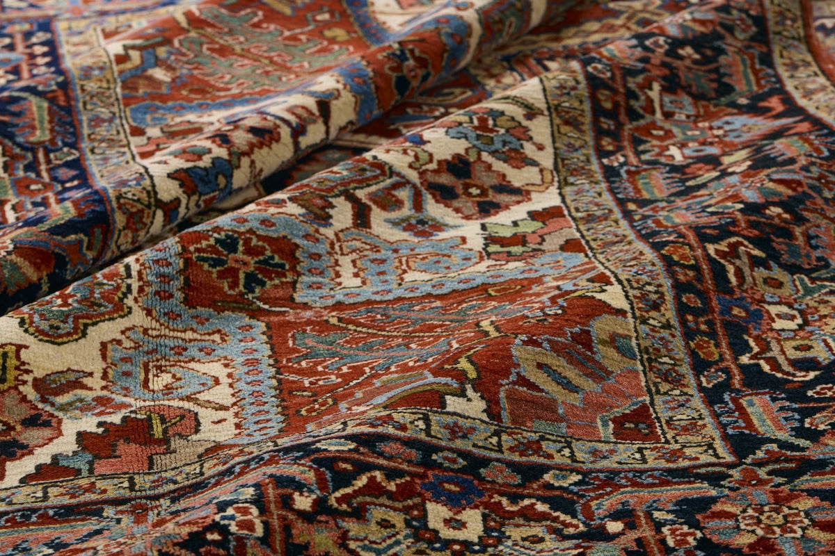 ANTIQUE PERSIAN HERIZ 7' 11" X 11' 7"
