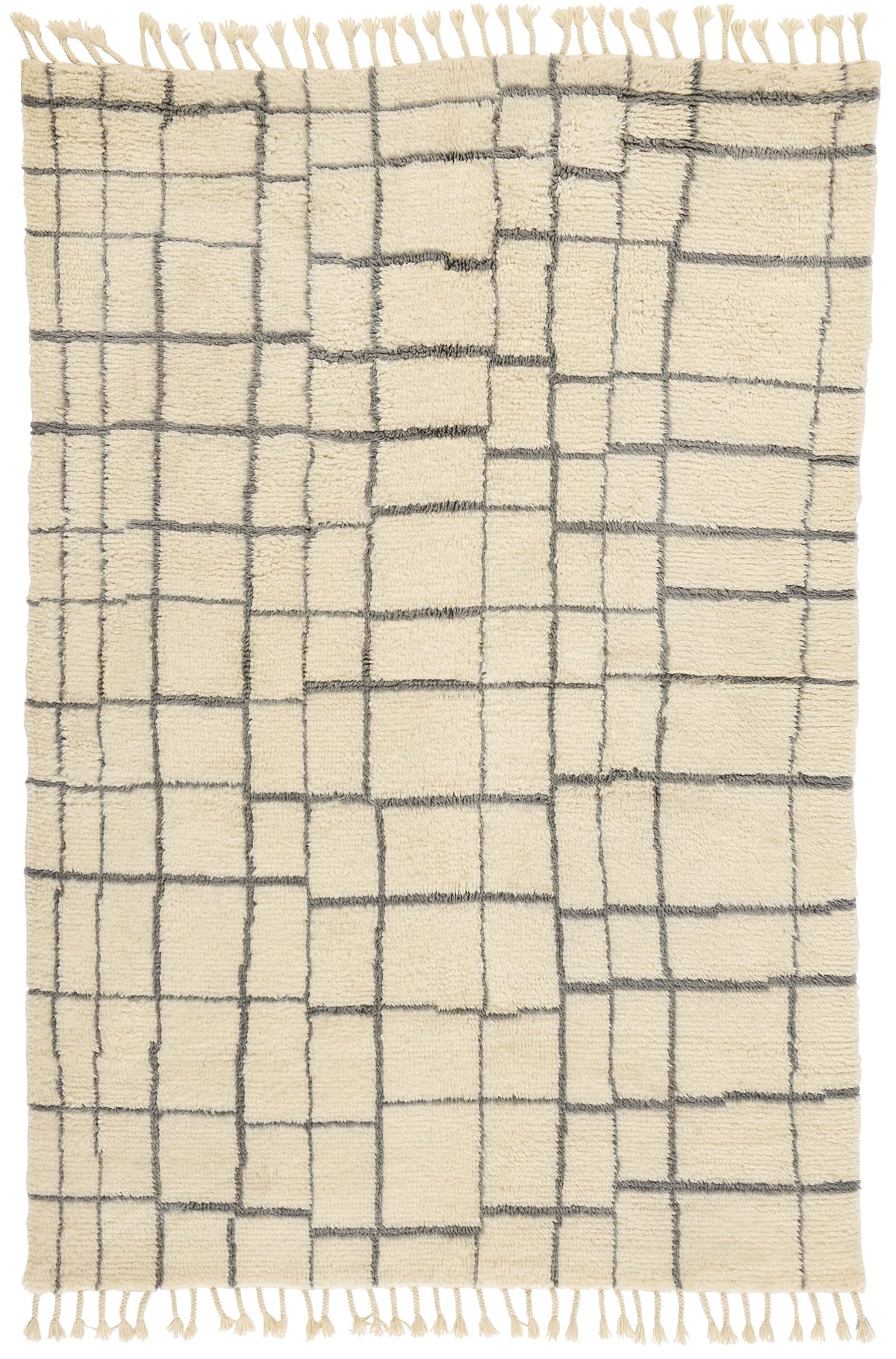 GRIDLOCK IVORY GRAPHITE 6x9