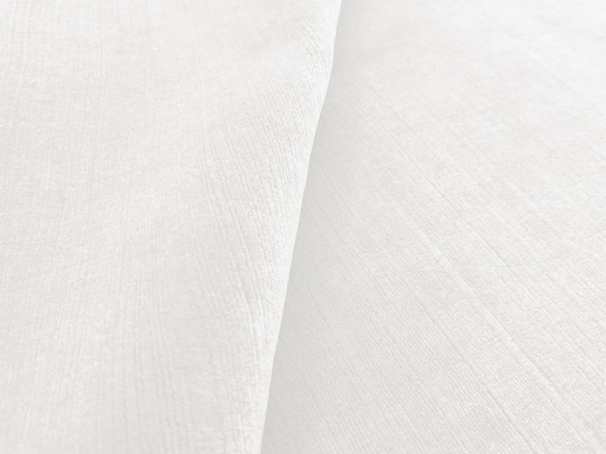 MOHAIR WOOL LUXE SOLID 6MM CUT PILE NATURAL WHITE