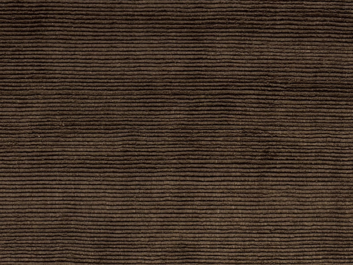 SILK LUXE SOLID RIBBED 14MM CHOCOLATE BROWN