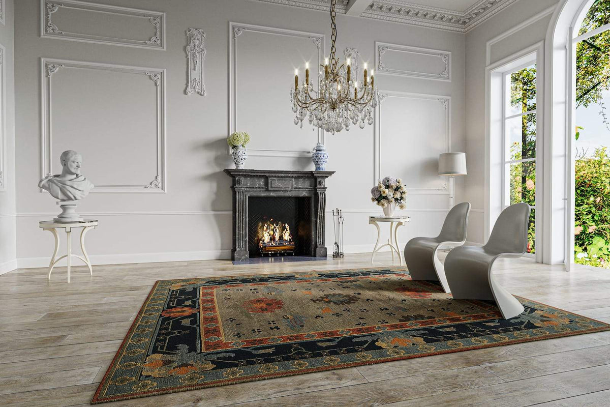 BIG DONEGAL TRUFFLE Lifestyle room-image Tufenkian Artisan Carpets