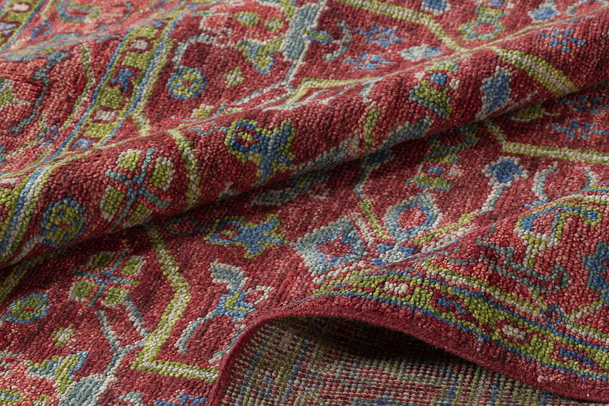 detail image of Persian Lattice Brick hand knotted area rug design by Tufenkian