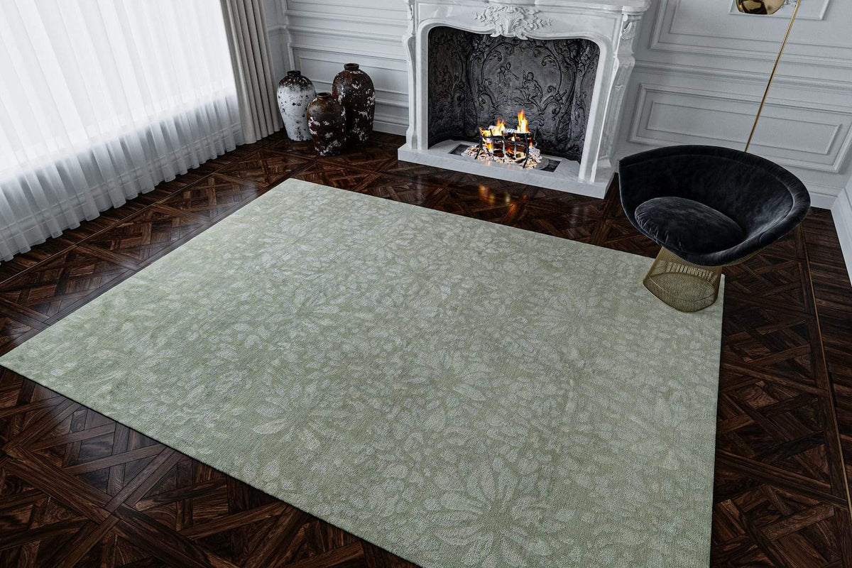 SECRET GARDEN SILVER LEAF PUTTY Product Tufenkian Artisan Carpets Lifestyle room-image