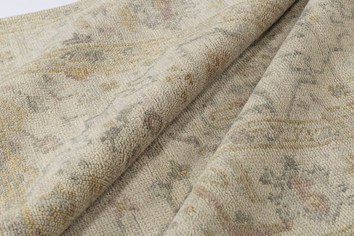 detail image of Tigranakert Ivory hand knotted area rug design by Tufenkian