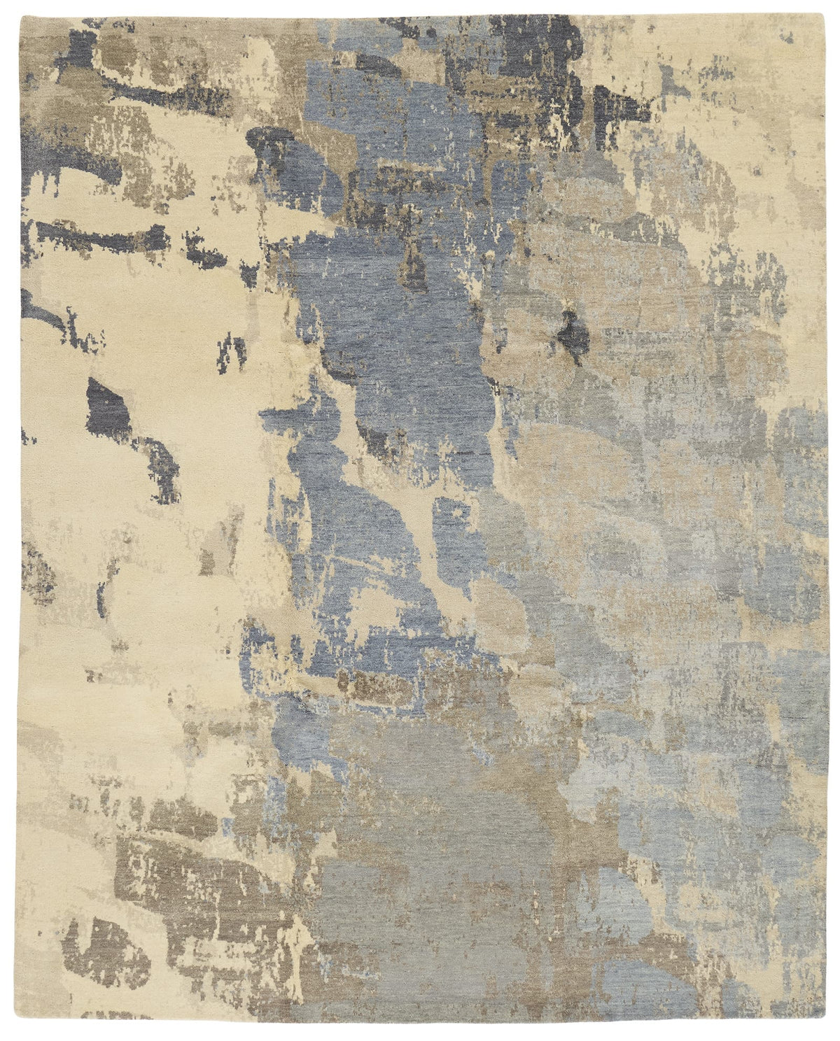 ABSTRACT PAINTERLY BLUE PARCHMENT