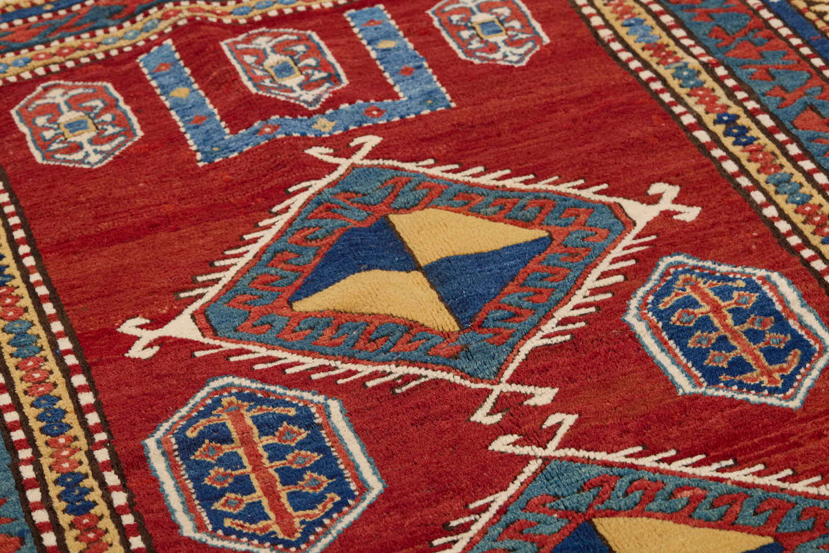 KAZAK PRAYER RUG ANTIQUE 4' 7" X 6' 3"