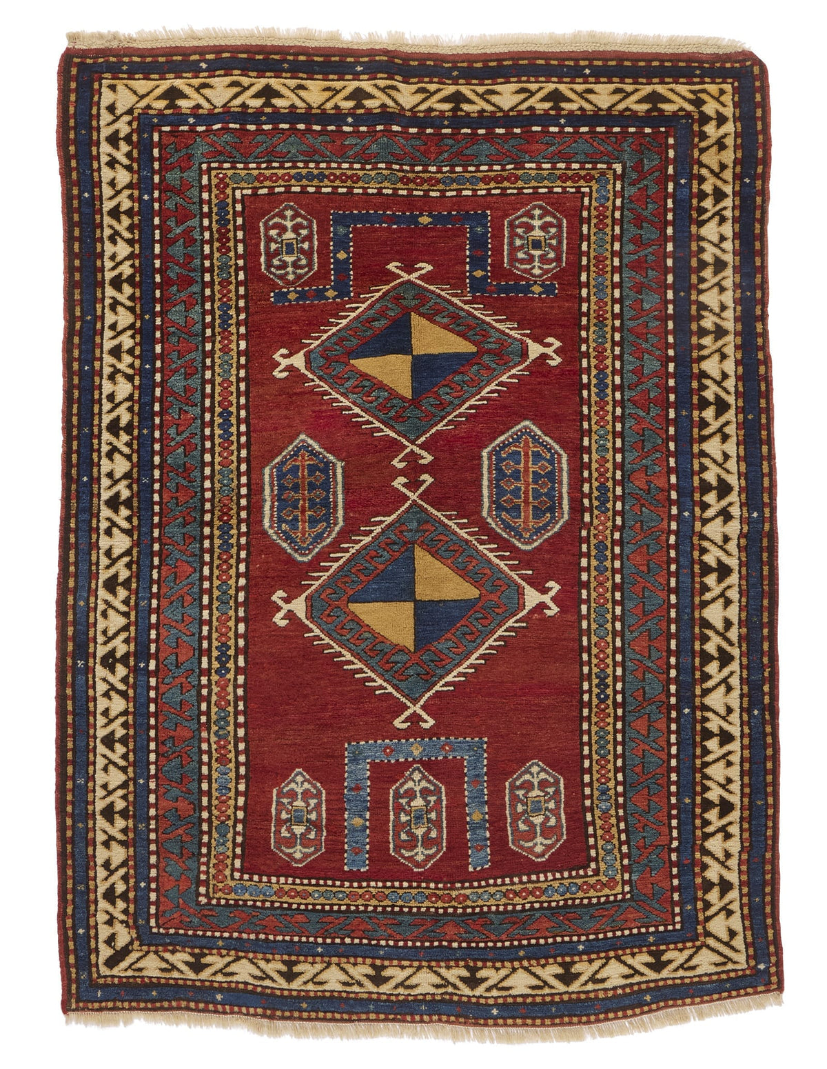 KAZAK PRAYER RUG ANTIQUE 4' 7" X 6' 3"