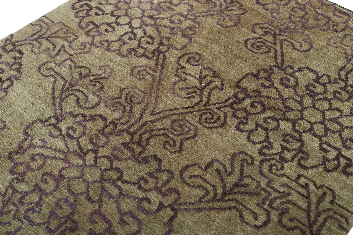 ANTIQUE TIBETAN KHADEN 2' 11" x 5' 5" Late 19th C Rug Detail 1