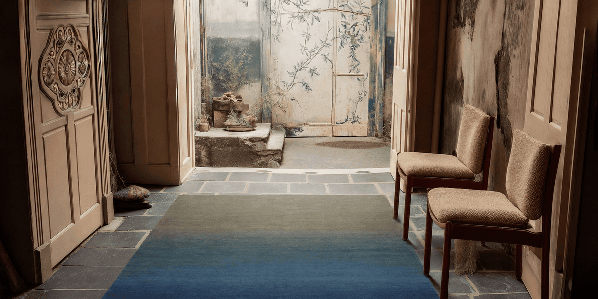 TWILIGHT VII OPAL TOPAZ installation in a quiet hallway with vintage details