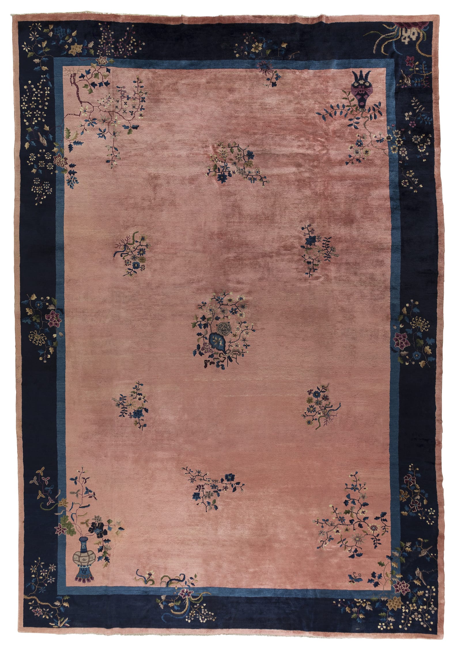 12 X 17 Antique Peking Chinese Carpet