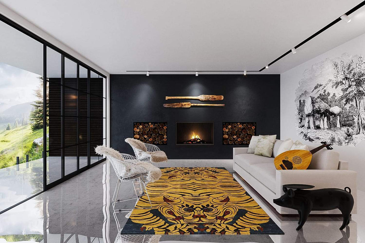 BIG BOY BLUE/YELLOW Product Tufenkian Artisan Carpets Lifestyle room-image