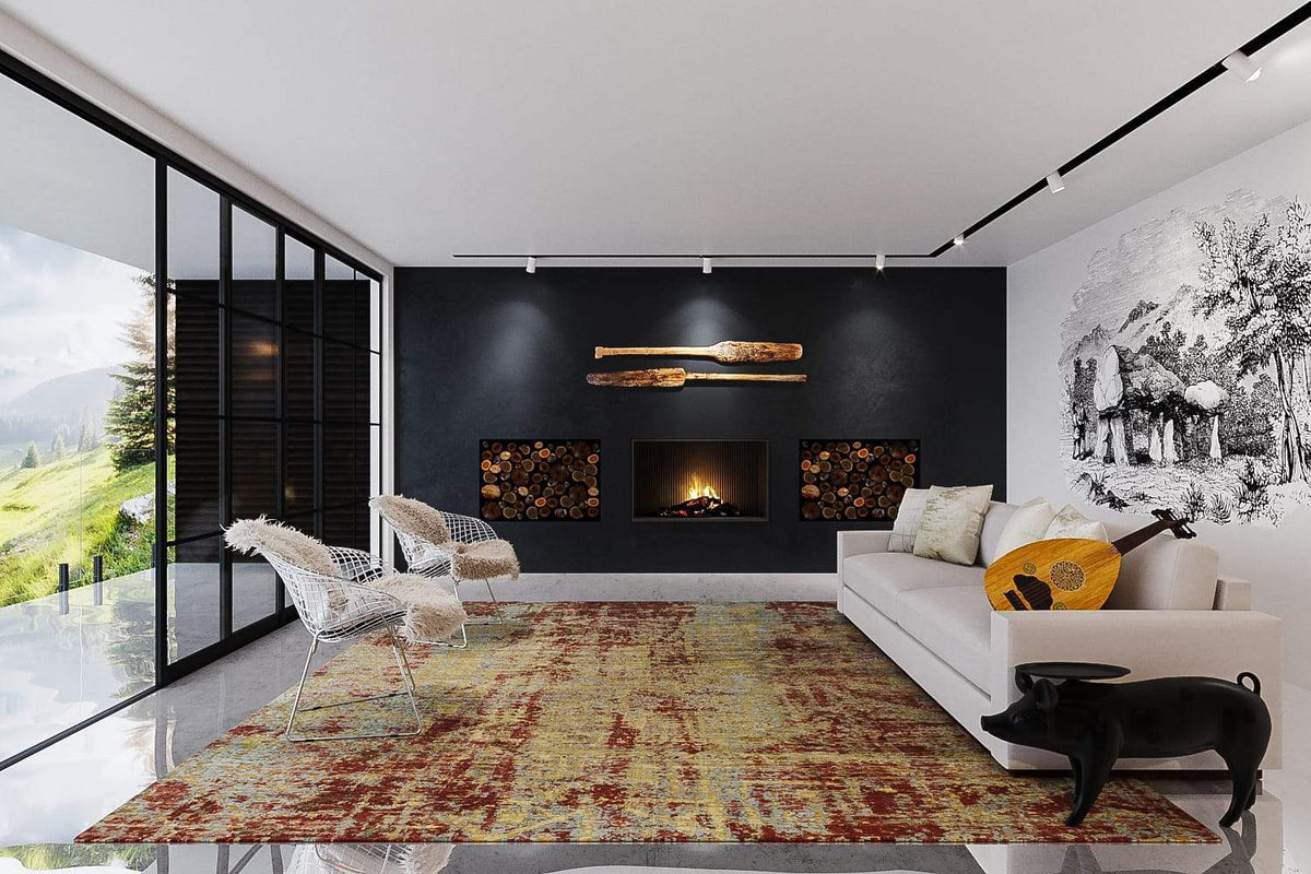 CITY LIGHTS CINNABAR Product Tufenkian Artisan Carpets Lifestyle room-image