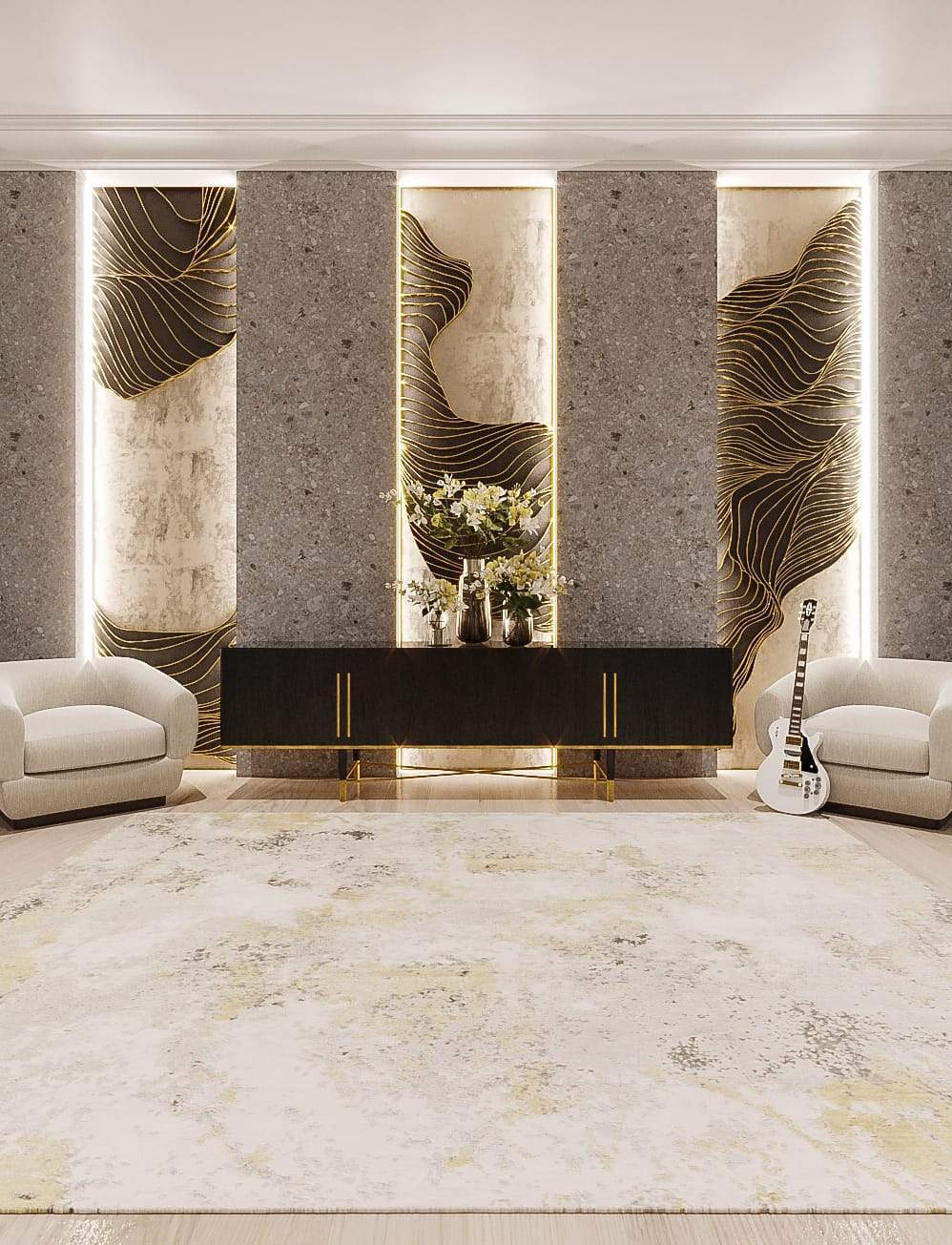 IMPASTO GOLD QUARTZ Product Tufenkian Artisan Carpets 