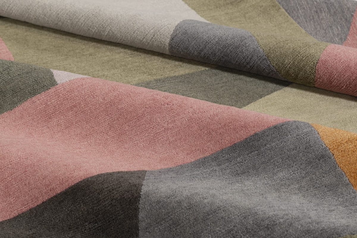 detail image of Kaleidoscope Pastel hand knotted area rug design by Tufenkian