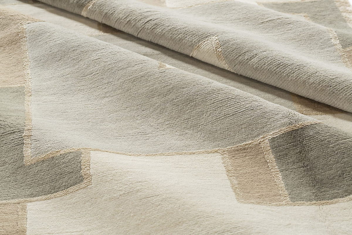 detail image of Knossos II Beige hand knotted area rug design by Tufenkian