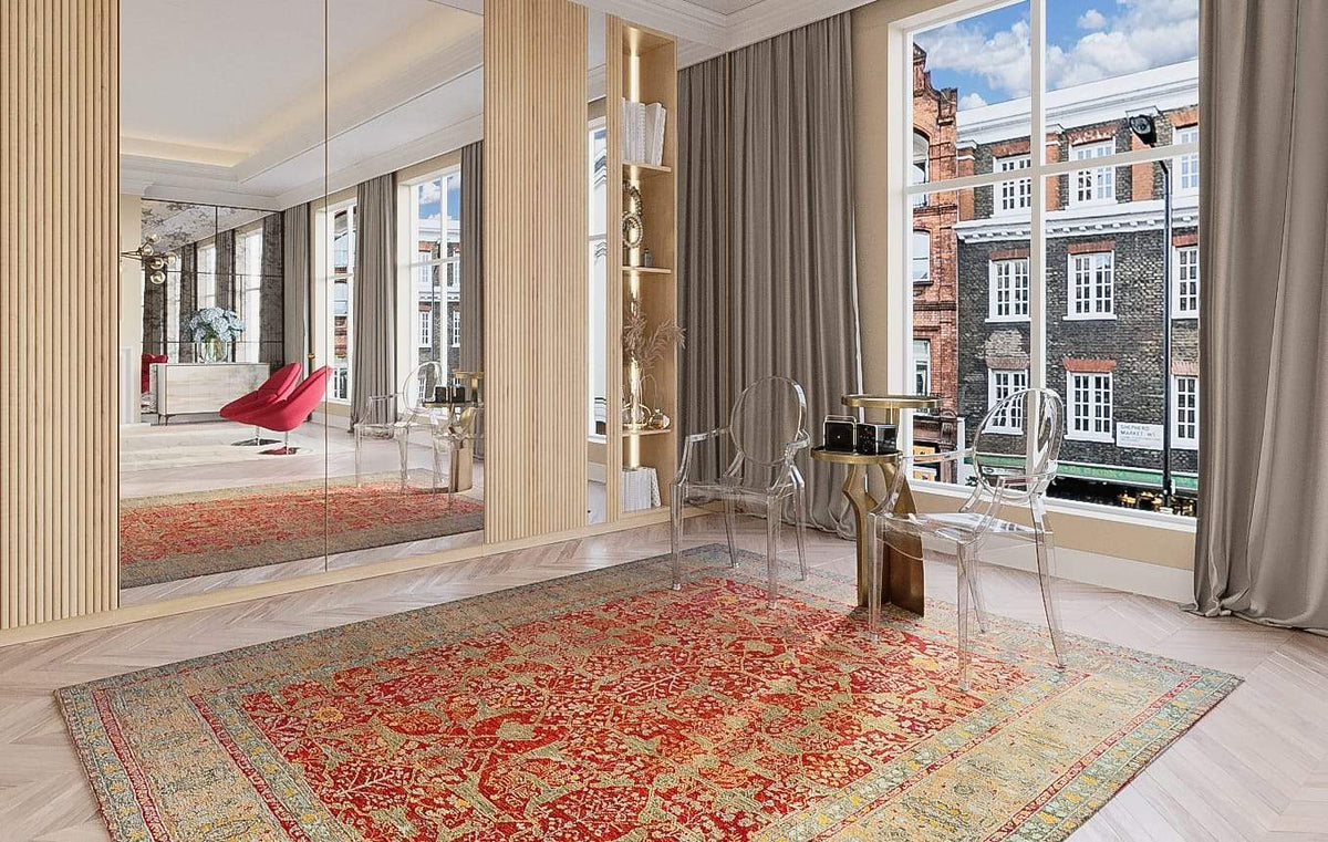 MAHABAD RUBY SHEARED Product Tufenkian Artisan Carpets Lifestyle room-image