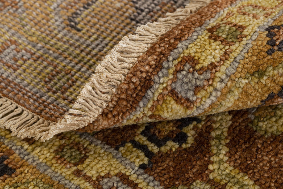 detail image of Persian Lattice Cognac hand knotted area rug design by Tufenkian