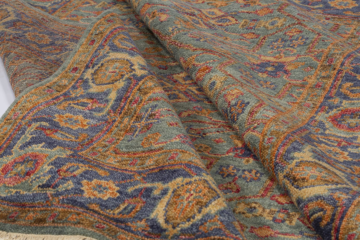 detail image of Persian Lattice Paprika hand knotted area rug design by Tufenkian